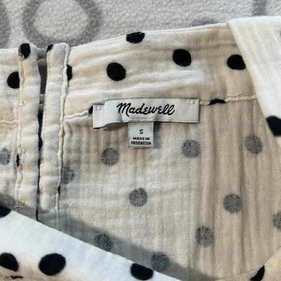 Madewell Lightspun Harlow Square-Neck Top in Dot Toss - Picture 5 of 6